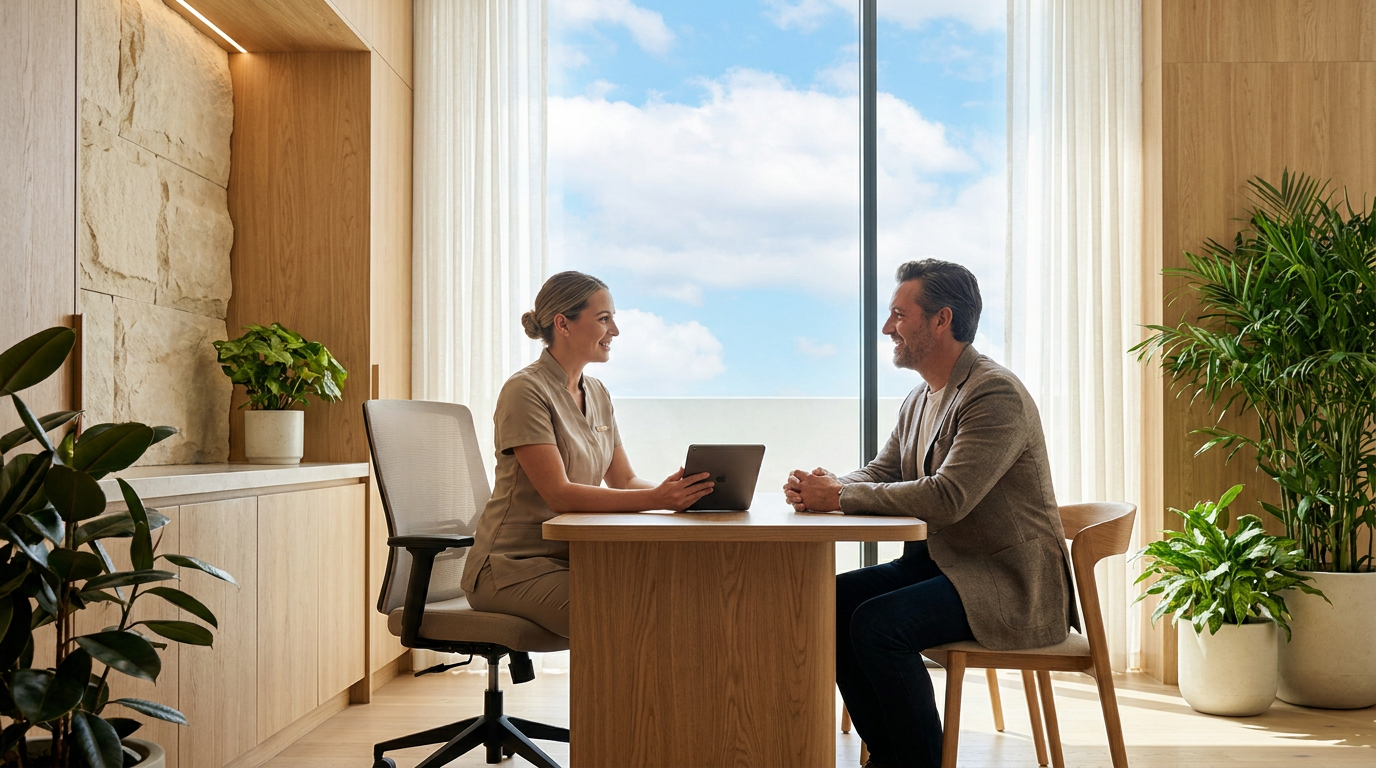 Advanced health consultation in a premium clinic setting